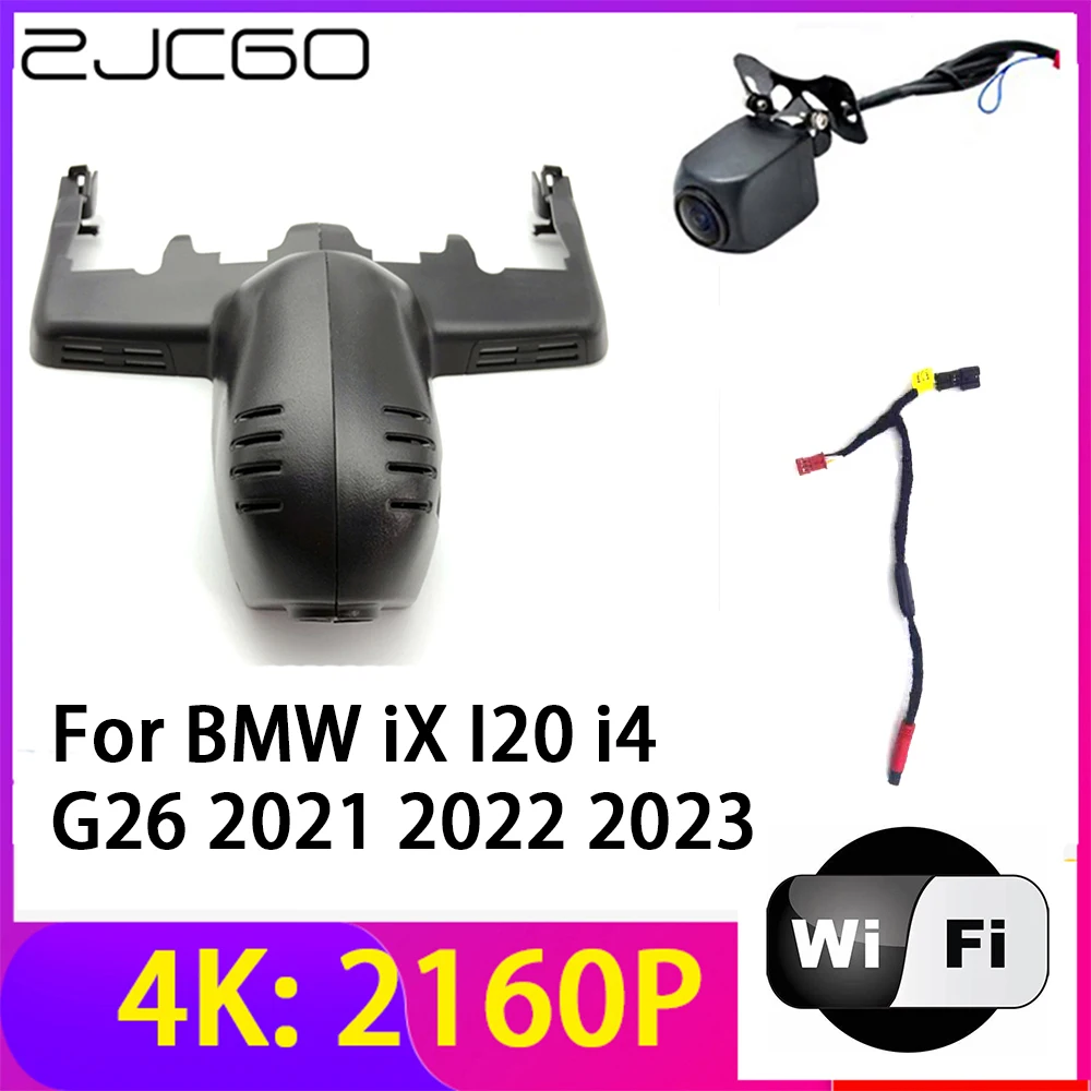 ZJCGO 4K 2160P Dash Cam DVR Camera 2 Lens Recorder Wifi Night Vision for BMW iX I20 i4 G26 2021 2022 2023