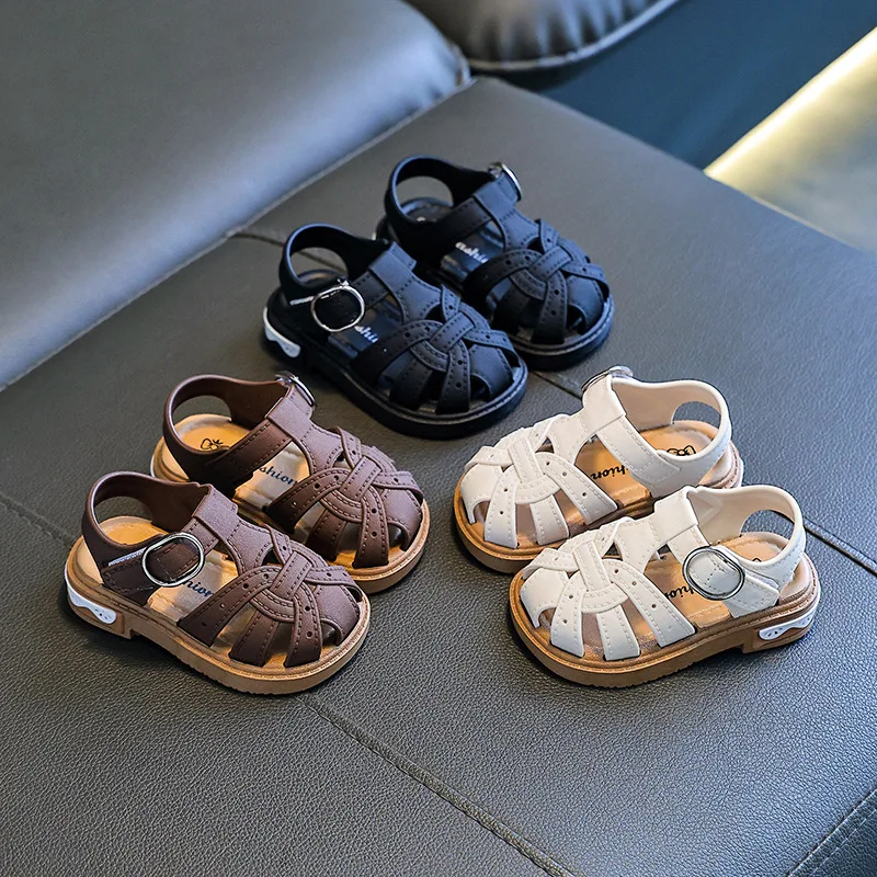 2026 Solide Baby Mädchen Jungen Gladiator Sandalen PVC Wasserdichte Kinder Sandalen Sommer Rutschfeste Kleinkind Strand Schuhe mit Geräuschen – Detail 3