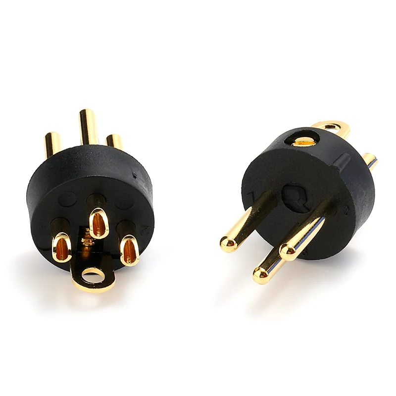 2-20Pcs REAN 3-Core XLR Pure Copper Gold-Plated Plug-In 3 Pin XLR Microphone Speaker Audio Adapter