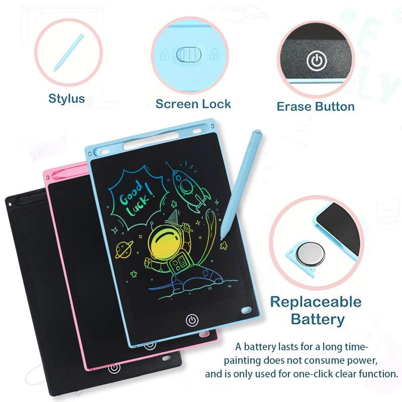 8.5 Inch LCD Writing Graphic Tablet for Kids,Reusable Magic Drawing Board with Stylus,Eco-Friendly Erasable Doodle Pad Toy Gift