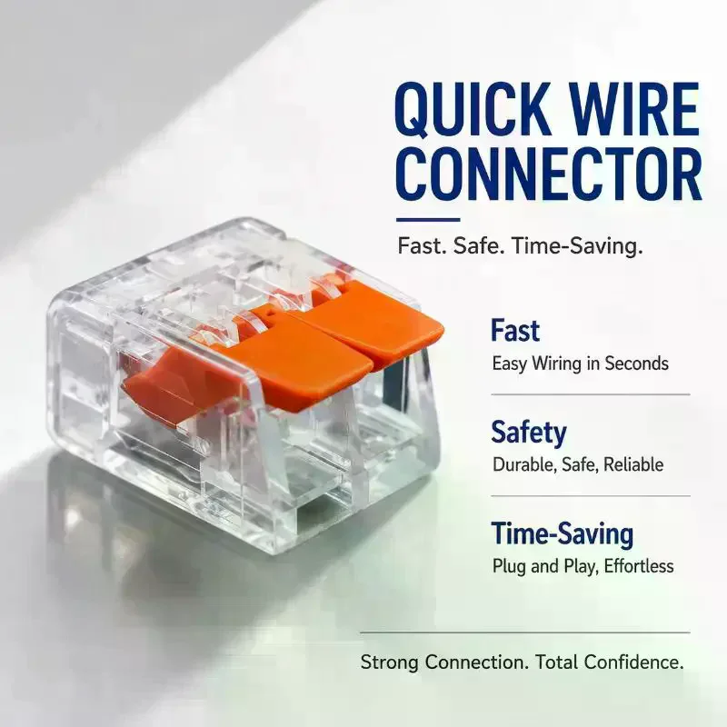 10Pcs Electrical Cable Connectors 2/3/4/5 Port Lever Wire Connector Quick Splice Electrical Wire Terminal 32A 450V Kit