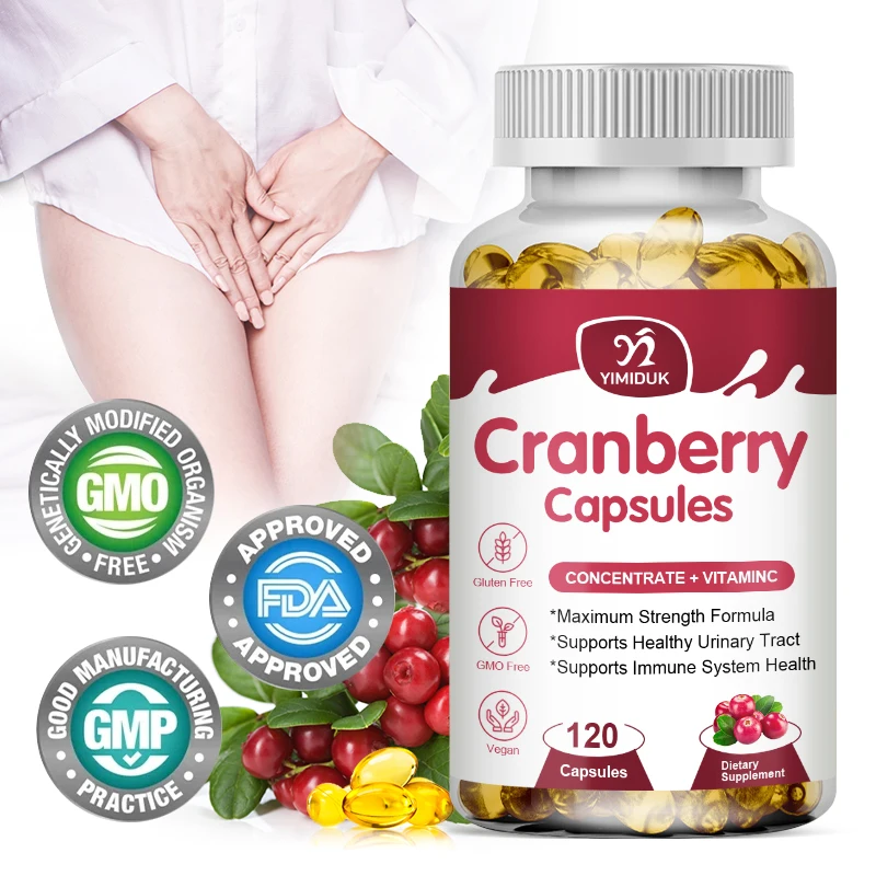 

Cranberry Extract Capsules With Vitamin C Potent Antioxidant Urinary Tract Health Detox & Rejuvenate