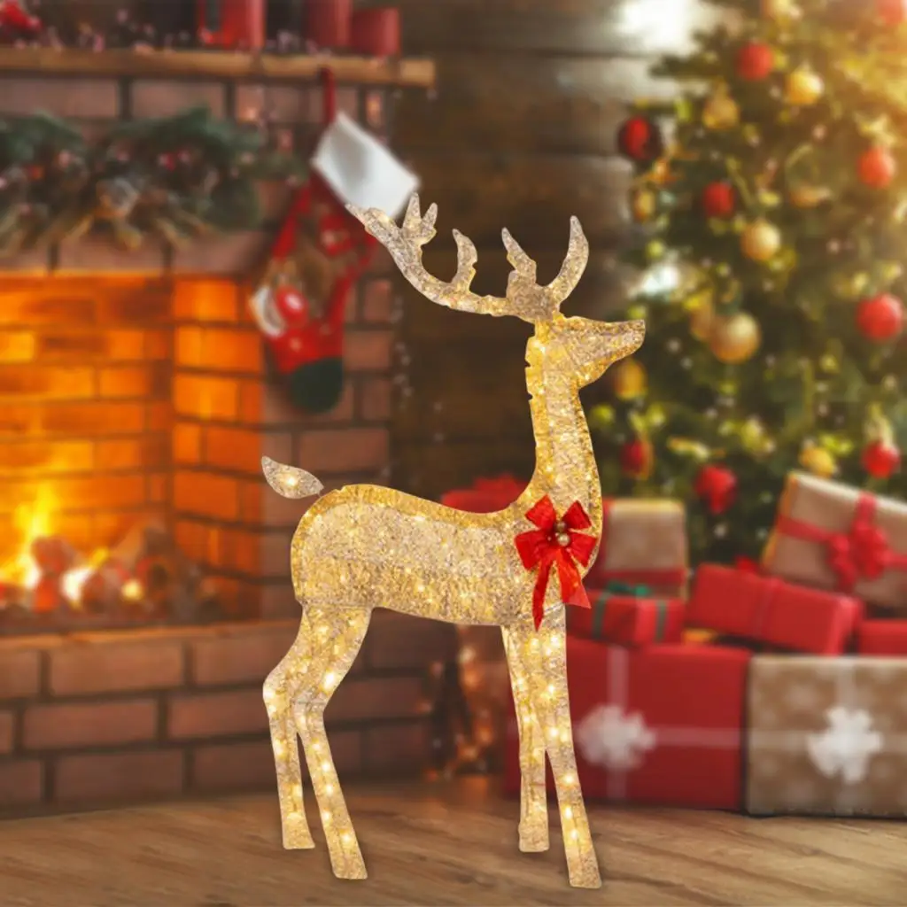 Lampu Hias Rusa Natal Warna Pu - Lighting Christmas Decor ulasan dan harga