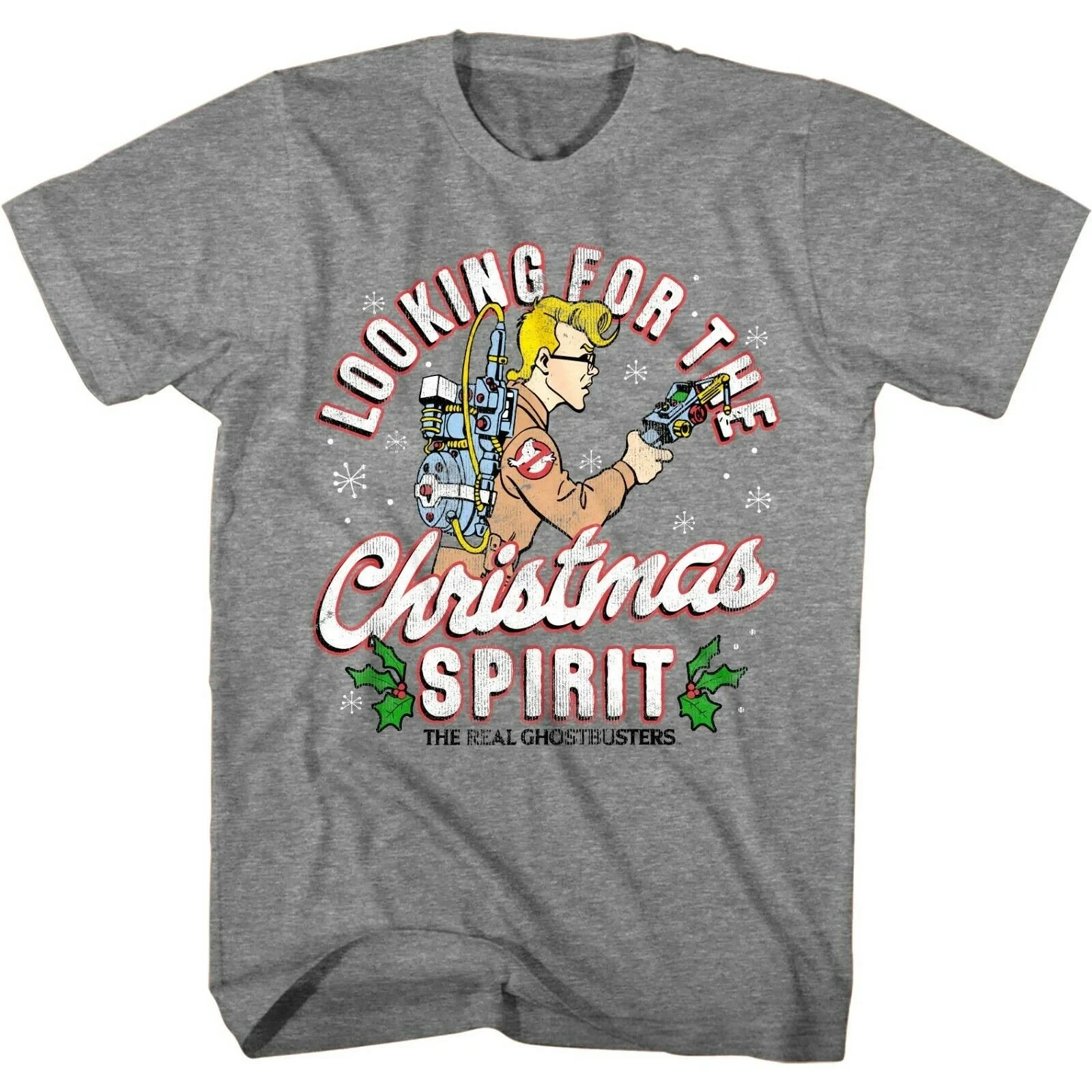 Das echte Ghostbusters-Weihnachts-T-Shirt auf der Suche nach Weihnachtsgeist Egon Spengler Herren-Grafik-T-Shirt