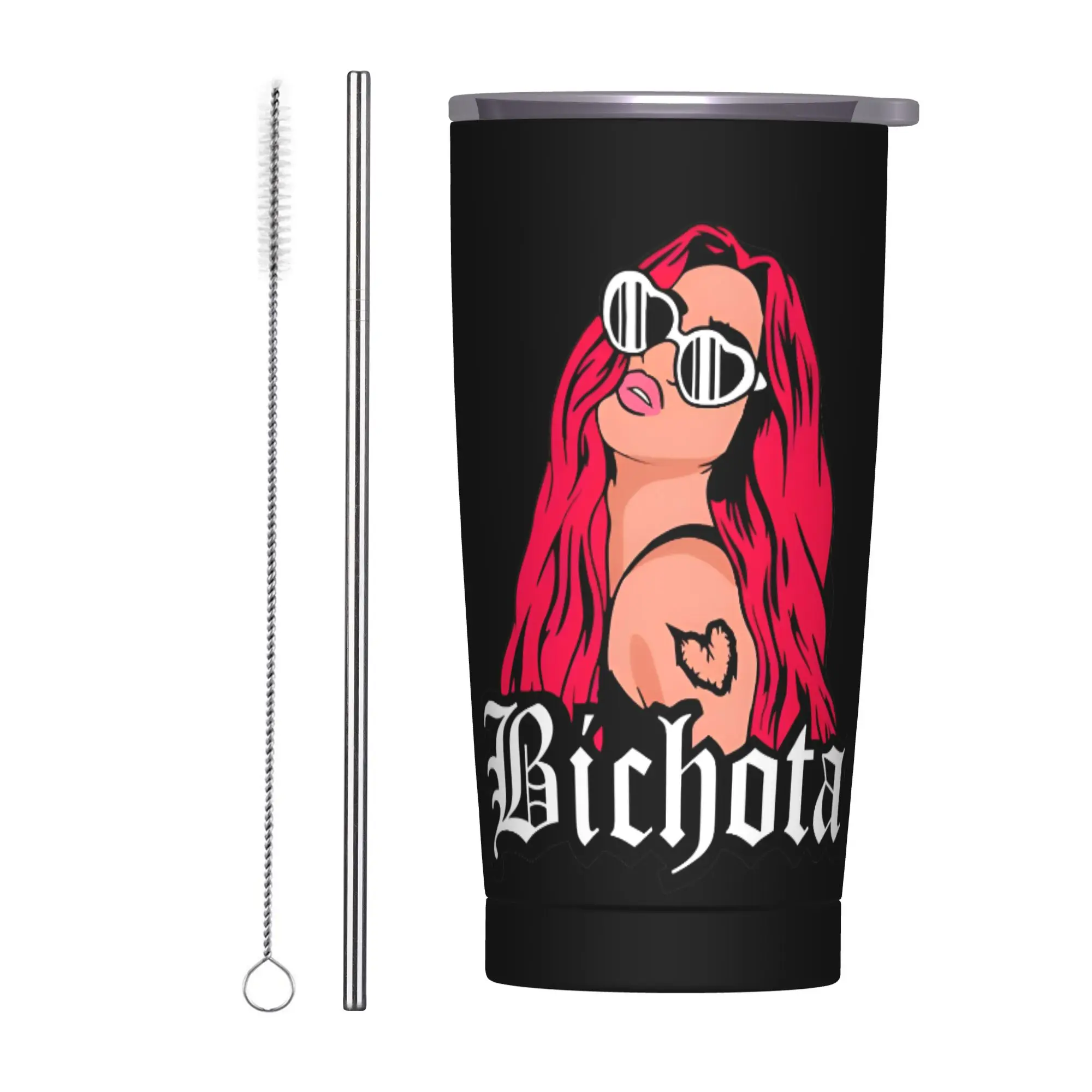 Stainless Steel Tumbler Bichota Karol G Singer Thermal Mug  Insulated Hot Drinks Car Mugs Travelist Water Bottle