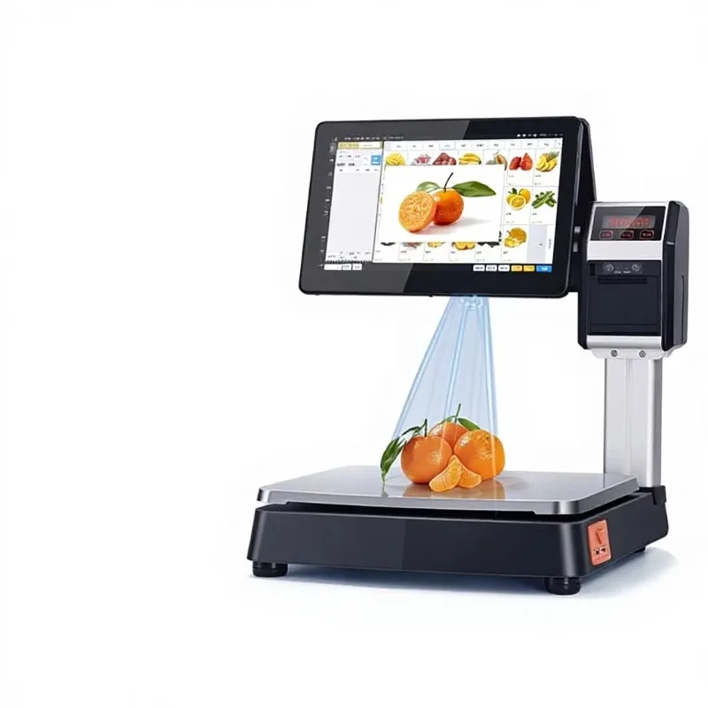 Intelligent Android-Based Weighing Cashier All-in-One Fruit Store Fresh Vegetable Cooked Food PC Scale Convenience Cash Register