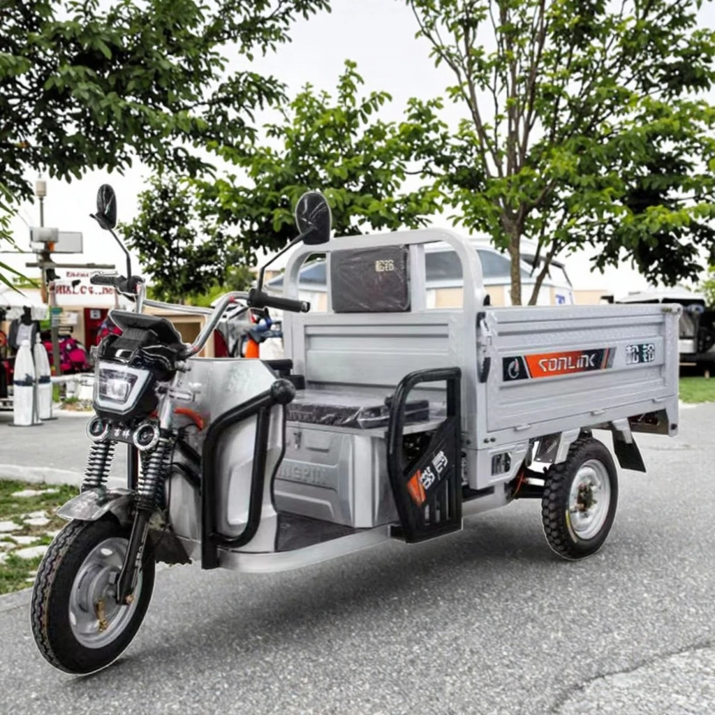 New 1000W Power 3-Wheel Electric Cargo Tricycle 60V Voltage with 400kg Payload Capacity Open/Closed Body Type for Adults