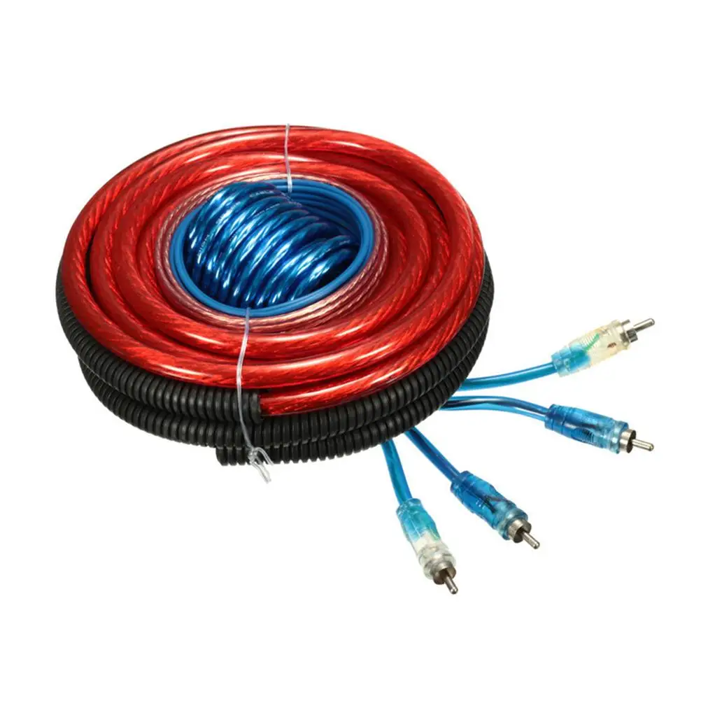 

4 Gauge Electric Wire Screw Connector Kit Amplifier Installation Wiring Complete Set 2800W Premium Material Easy Install Long