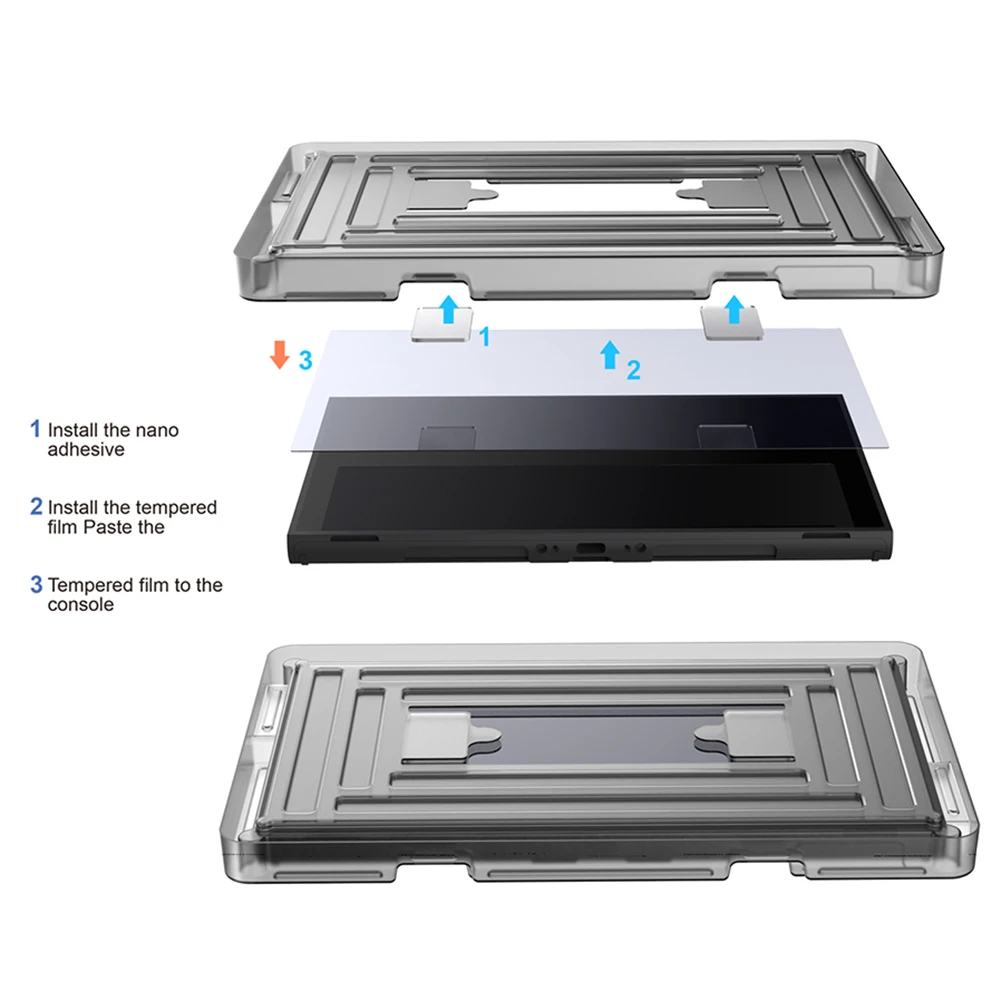 Für Switch 2 Spielkonsole Tragetasche mit 2 Stück Displayschutzfolien aus gehärtetem Glas Tragbare Aufbewahrungstasche Spielzubehör