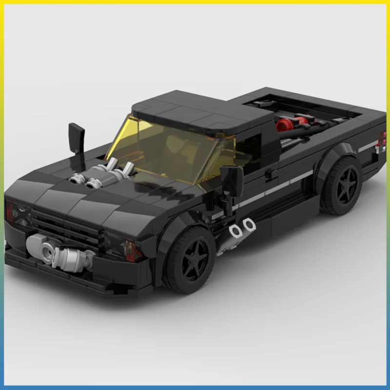 MOC S10 dérive camion ville voiture vitesse Champion classique voiture blocs de construction garçon bricolage course modèle enfants jouet cadeau bloc technique