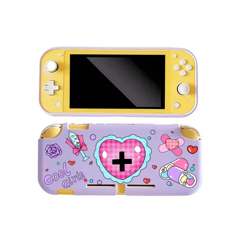 Heart Cute Protective Case for Nintendo Switch Lite Case Purple Soft TPU Skin Shell Cover NS Lite Console Gaming Accessories