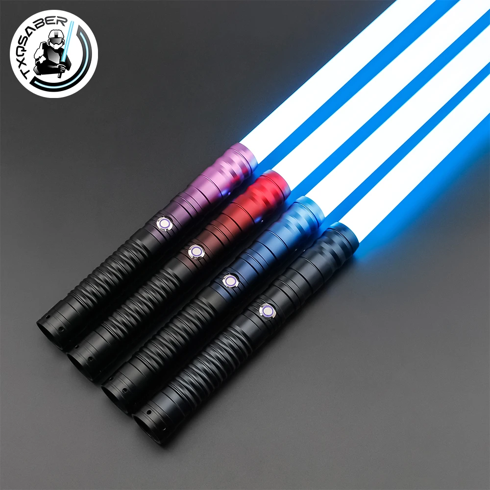 

TXQsaber 80cm RGB Lightsaber 4 Soundfonts 12 colors Heavy Dueling Metal Hilt Laser Sword Toy Party Glow Swords