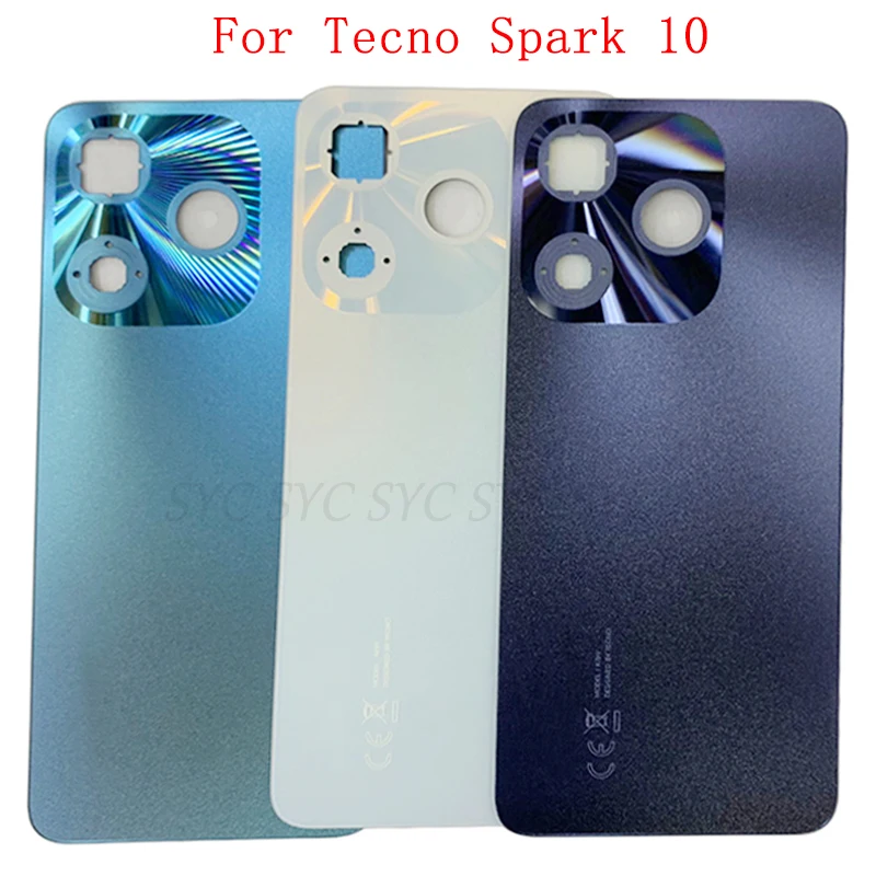 

Battery Cover Rear Door Case Housing For Tecno Spark 10 Back Cover with Logo Repair Parts