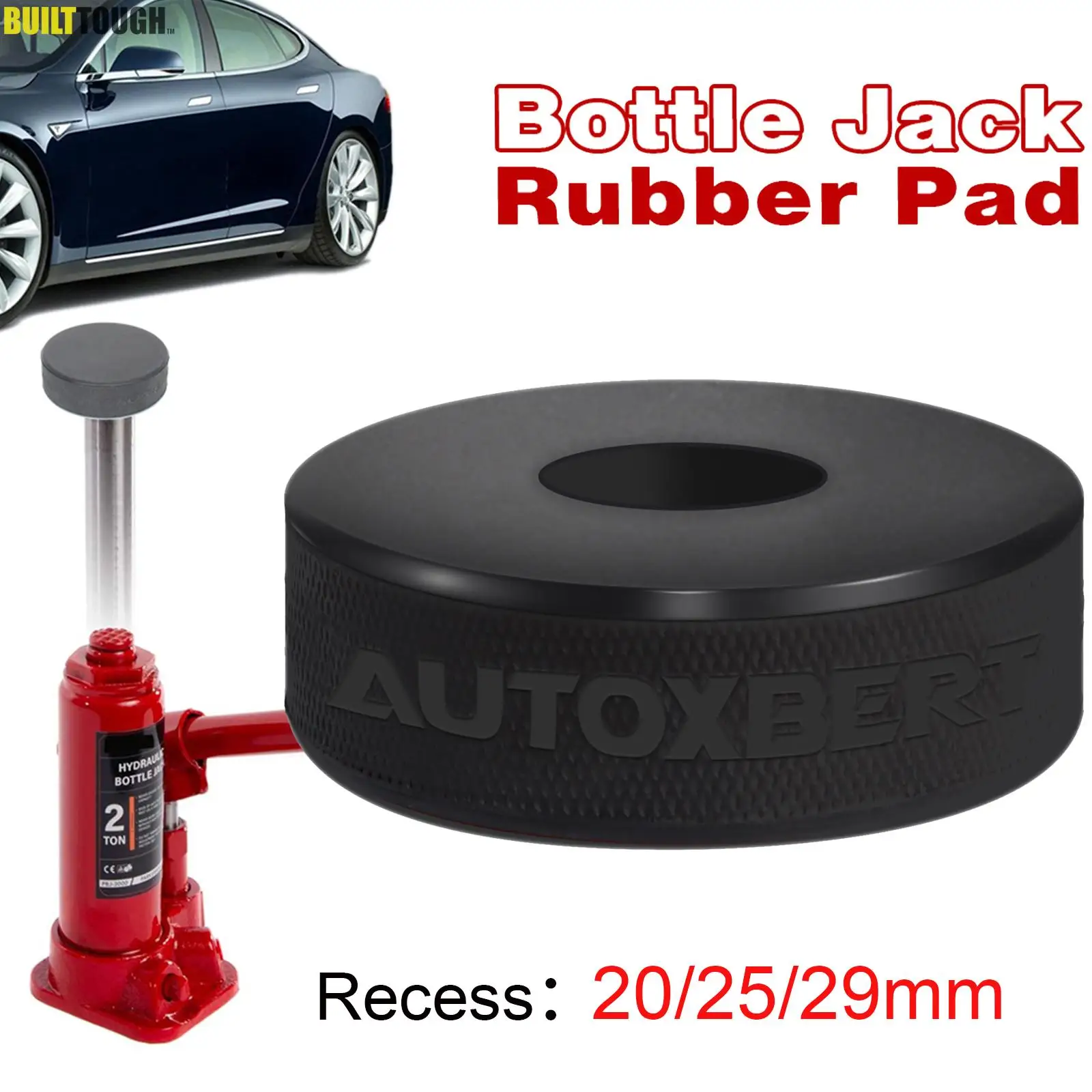 Bottle Jack Rubber Pad Anti-slip Adapter Support Block Car Lift Tool For Most 2 Ton Bottle Jacks Jacking Points Universal Repair