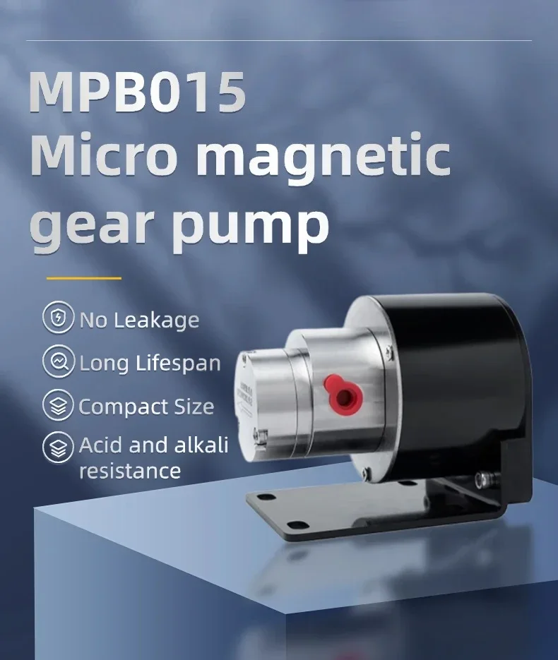 Precision Gear Inkjet Pump Stainless Steel Miniature Design 0.5LPM Flow Rate for Coding Machines-MPB015