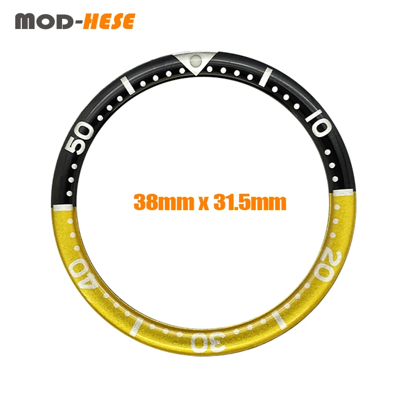 38mm Bicolor SKX007 Resin Bezel Insert Fit For Seiko 5 SKX007 SKX009 Watch Case NH35 Watch Case 38mmx31.5mm SRPD Bezel Ring