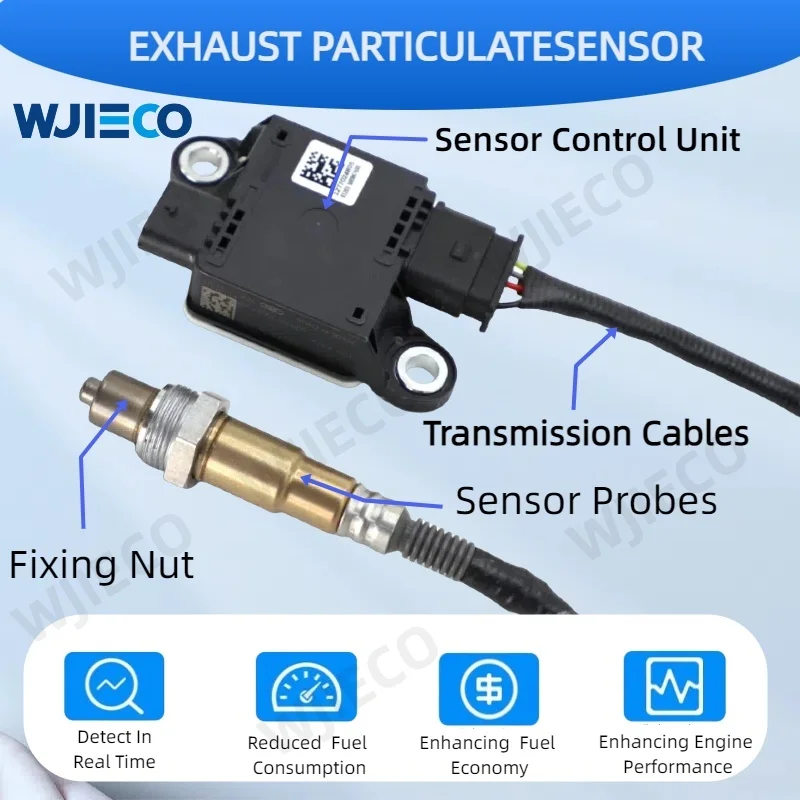 Sensor de partículas PM adequado para automotivo 0281006766 0281006767 HC3Z-5L239-D 2016-2019 F-250/F-350/F-450/F-550 Super