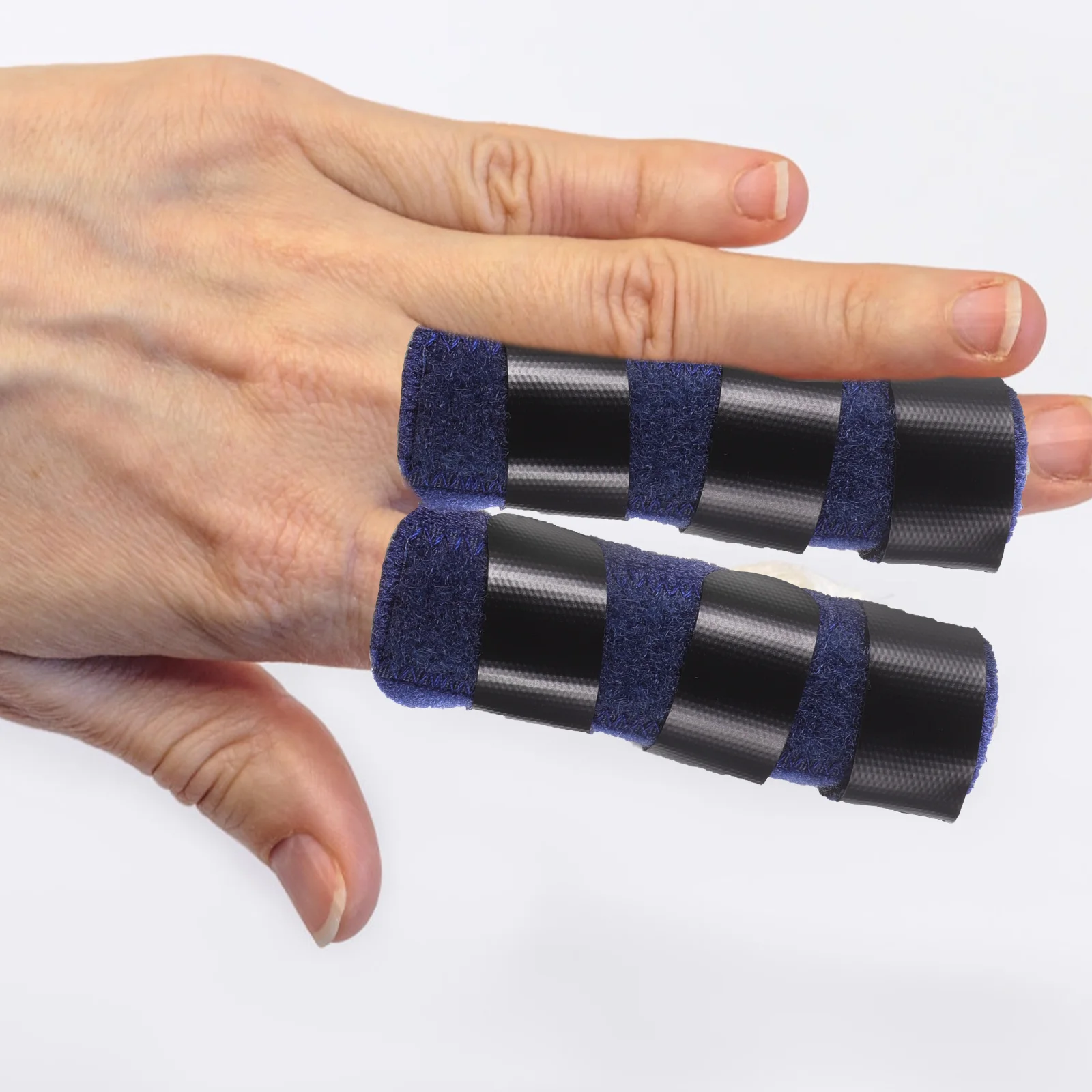 

2 Pcs Finger Splint Elastic Breathable Aluminum Strip Sprain Brace Fixing B Night Gloves Sports Support Durable Adjustable