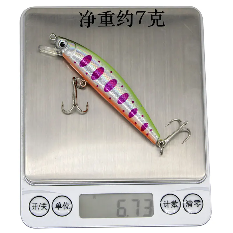 Fuheno 1PCS Fishing Lures 9 cm 7 g Float Minnow Wobbler Bass Troll 7 Colors Artificial Hard Bait Crankbait Carp Fishing Tackle