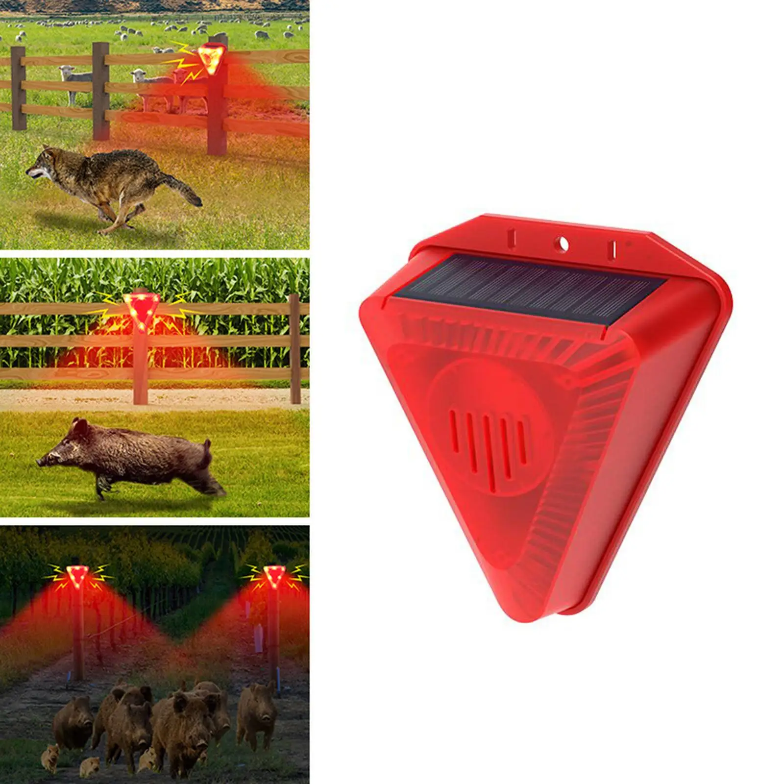 Motion Sensor Alarm Solar for Camper Driveway Outdoor Flash for Home Security PIR Motion Sensor