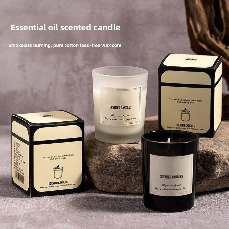 2025 Nordic ins scented candles to help sleep, high-end light luxury, mini fragrance soybean wax girlfriend gift