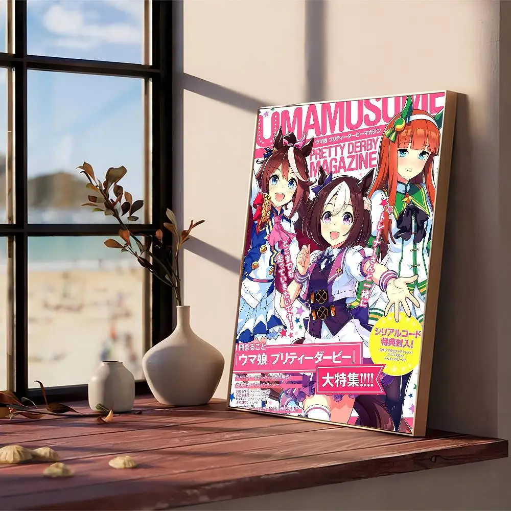 أنيمي أوما موسومي جميلة ديربي أنيمي الكلاسيكية خمر الملصقات خمر غرفة المنزل بار مقهى ديكور الشمال ديكور المنزل