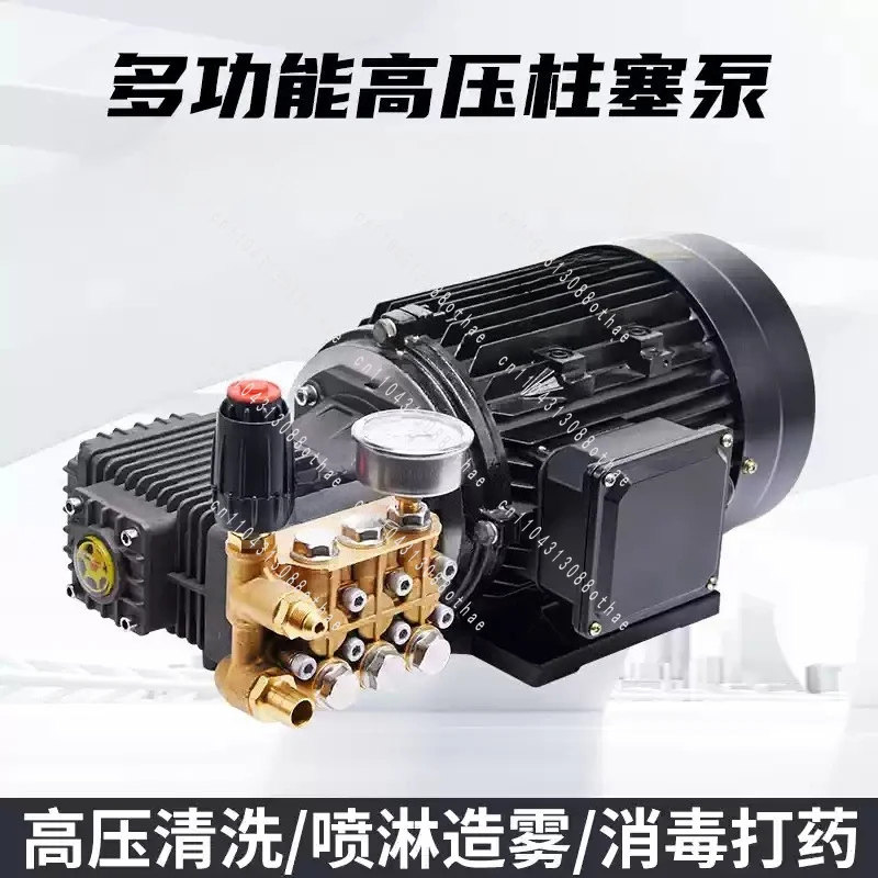 High Pressure Washer Car Wash 1.6-1.8KW 80-100bar 10LPM QL-390 Brass Plated Triplex Plunger Pump Household Washing Machine