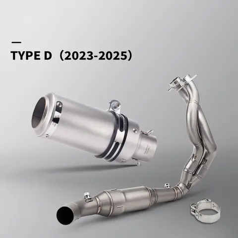 Sistema di scarico completo per ER6N Versys 650 Z650 Ninja 650 da 2023 a 2025 anni Tubo di collegamento con collegamento centrale anteriore