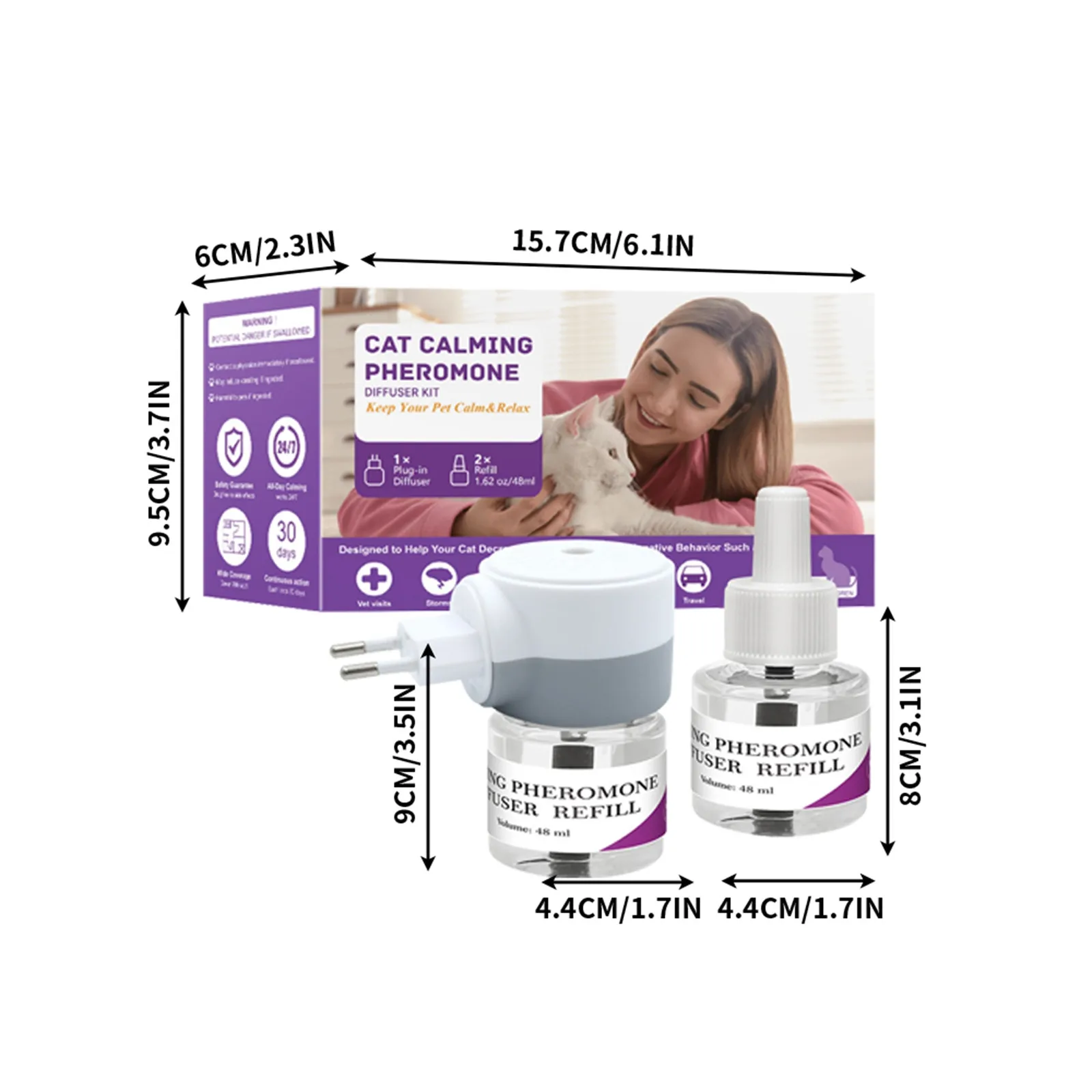 3 In1 الحيوانات الأليفة الاسترخاء الفيرومونات للحيوانات الأليفة الإغاثة الإجهاد القلق تقليل العدوان نباح الحيوانات الأليفة القط تهدئة الناشر #4
