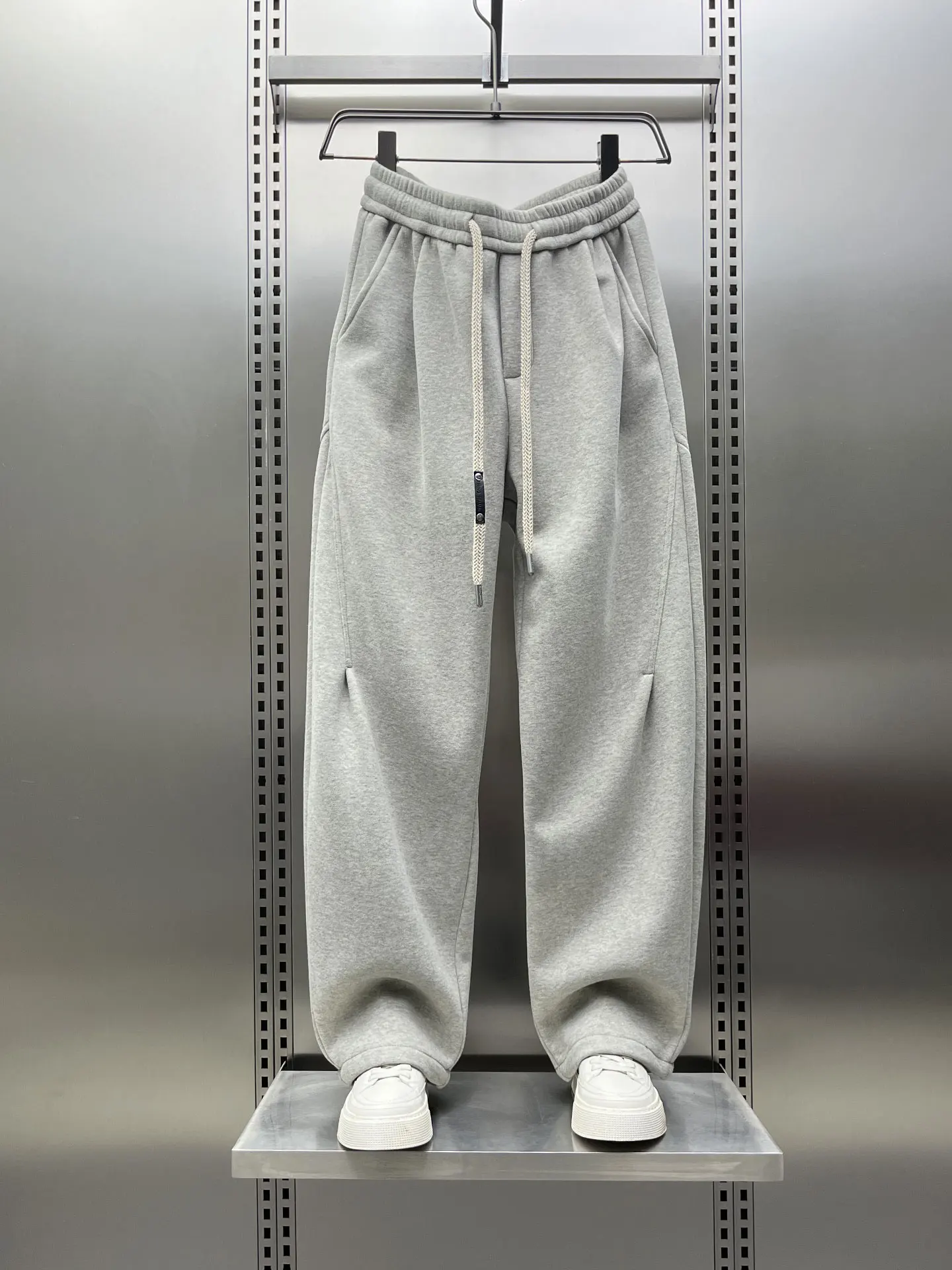 

Повседневные мужские брюки прямого кроя на флисовой подкладке, широкие спортивные брюки, зимние модные универсальные длинные брюки свободного кроя