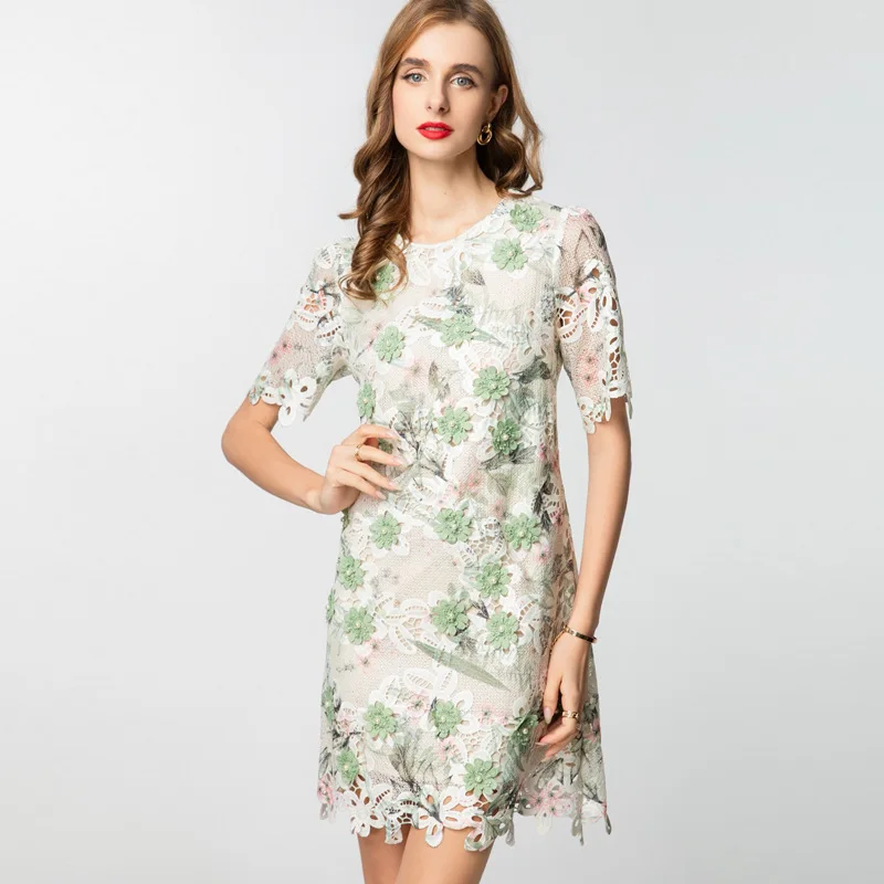 

Novia Party 2025 Autumn Fashion Dress Lady Luxurious Embroidery Beading Deco Short Sleeve Slim Fitted Dress Sexy Above Knee
