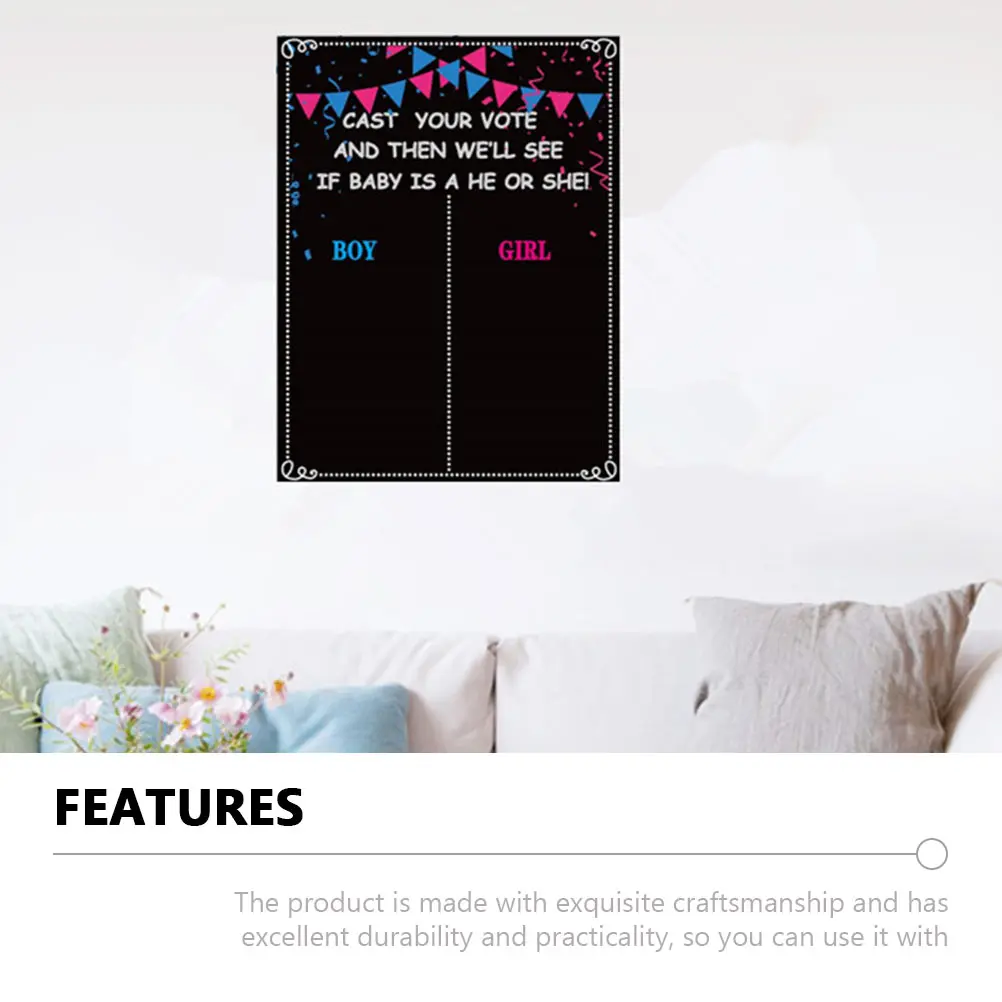 

Big Quantity Gender Reveal Game Stickers Kids Baby Tag Party Voting Adhesive Sticker Bright Paper Lasting