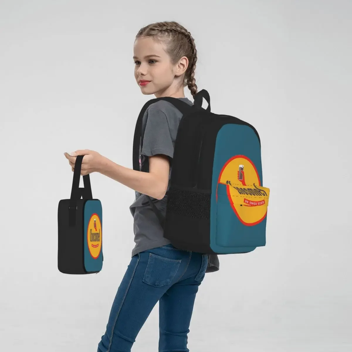 Chocomel-the One And Only mochilas para niños y niñas, mochila escolar para estudiantes, bolsa de almuerzo, bolsa para bolígrafos, juego de tres piezas