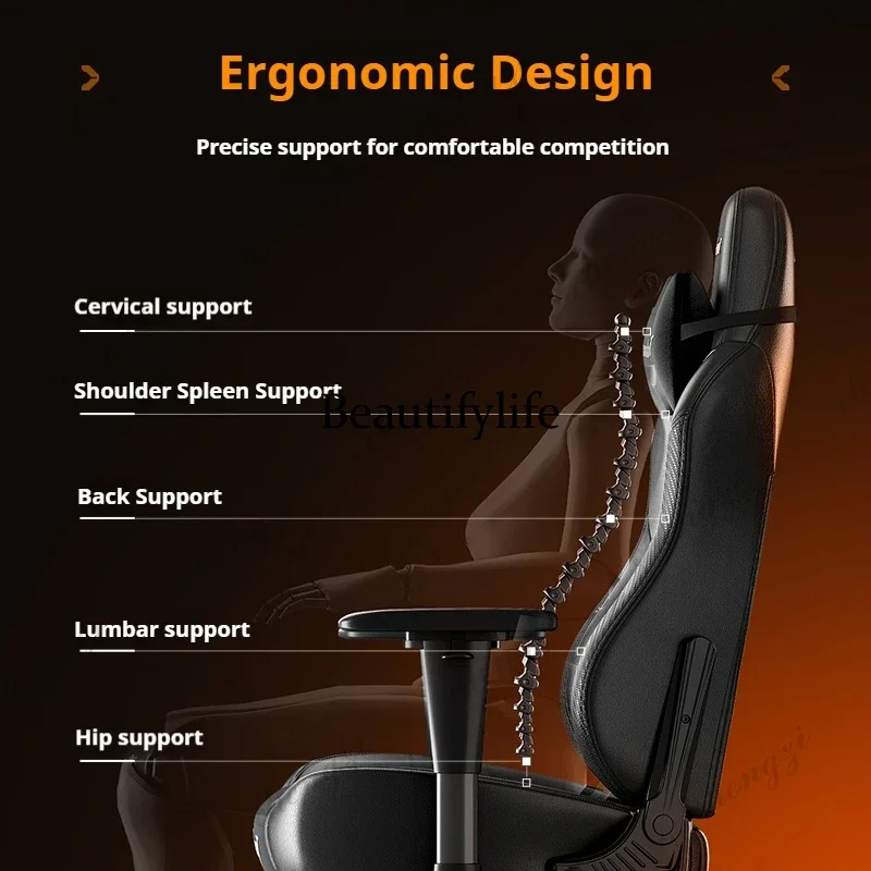 Silla de Oficina A68 Negra con Reposapiés, Silla de Juego Reclinable Ajustable y Cómoda para PC, Silla de Escritorio para Oficina en Casa