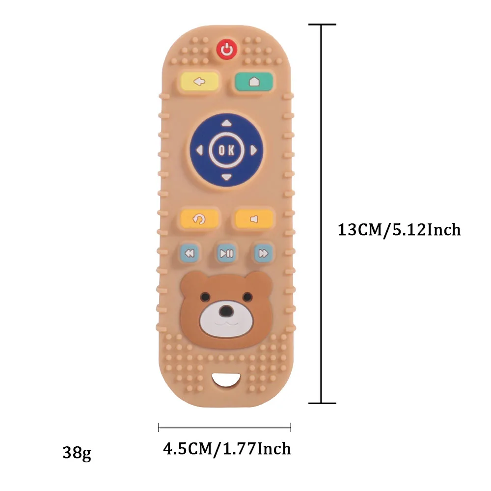 1PCSilicone Baby Teething Toys, TV Remote Teethers for 6+ Months Infant, Fire Remote Shape Toddlers Silicone Teethers for B image 6