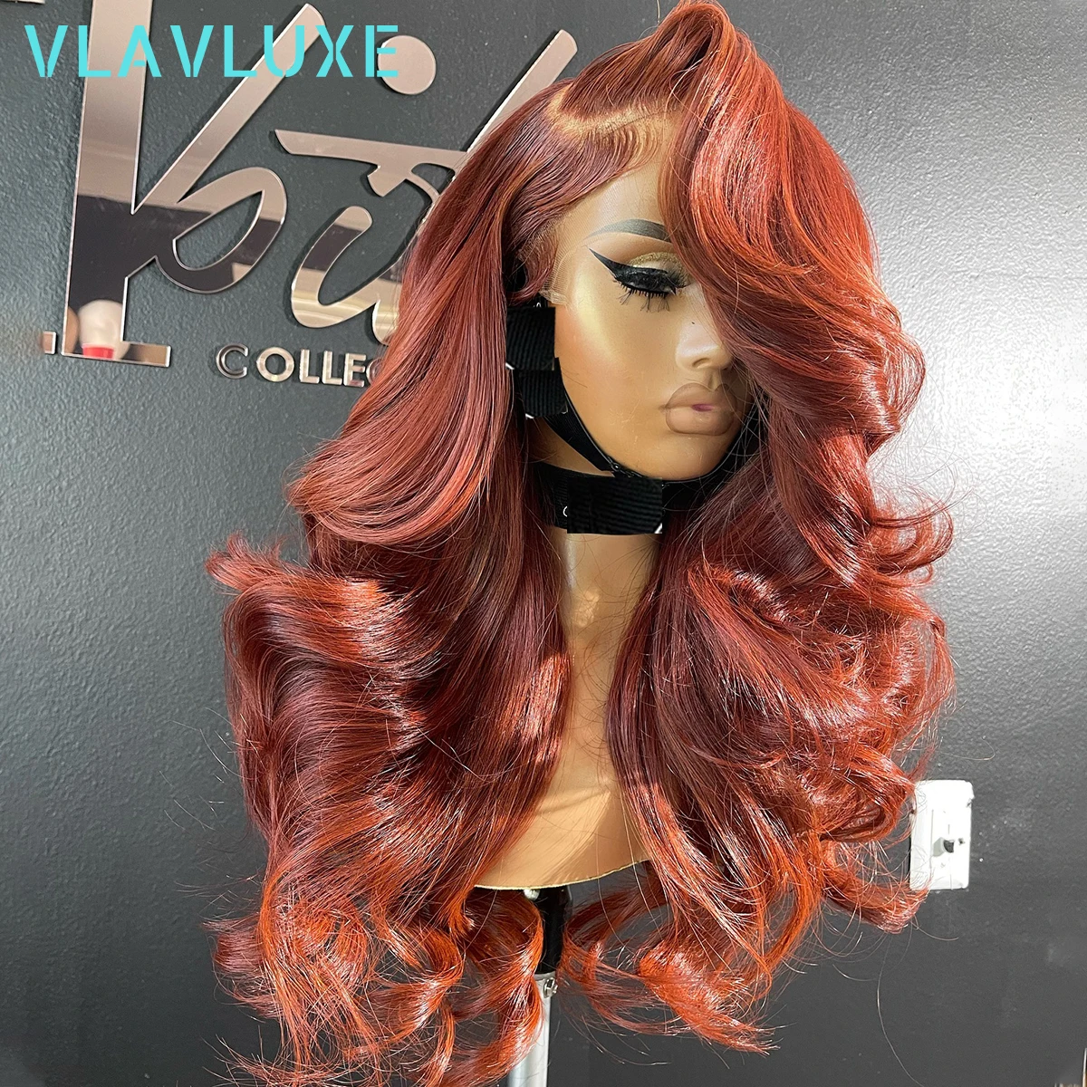 Orange Ginger 400 Density Glueless Curly Body Wave Curly Ready To Wear Wig 100% Human Hair 13x6 HD Transparent Lace Front Wig - Image 3