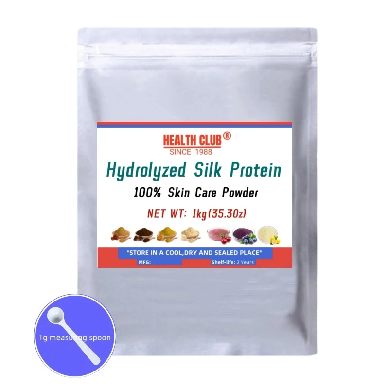 50-1000g Hydrolyzed Silk Protein Powder, Silk Fibroin for Moisturizing, Brightening and Improving Skin Perception