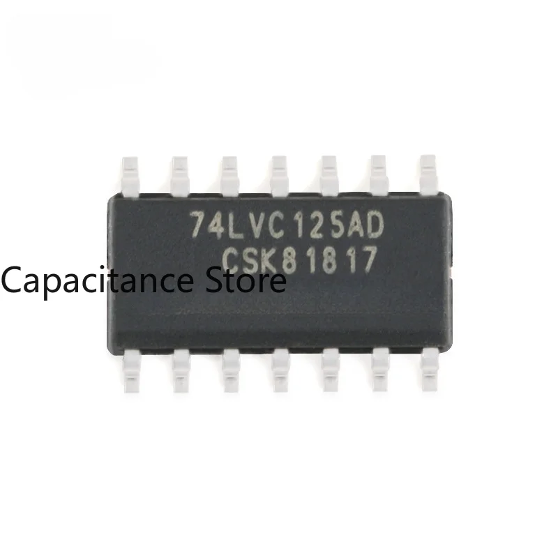 10PCS Original Genuine 74LVC125AD, 118 SOIC-14 Three State Output Four Way Buffer Logic Chip