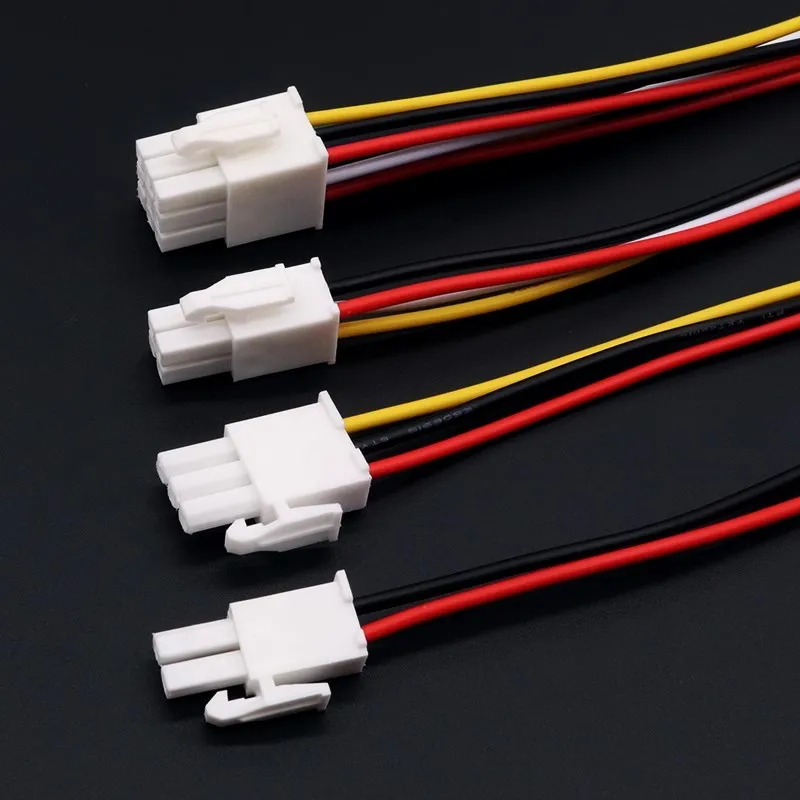 2PCS FL4.14mm Pitch Male Female Servo Motor Plug 1P-9Pin 200mm Air Coupling Terminal Wire for RC Model