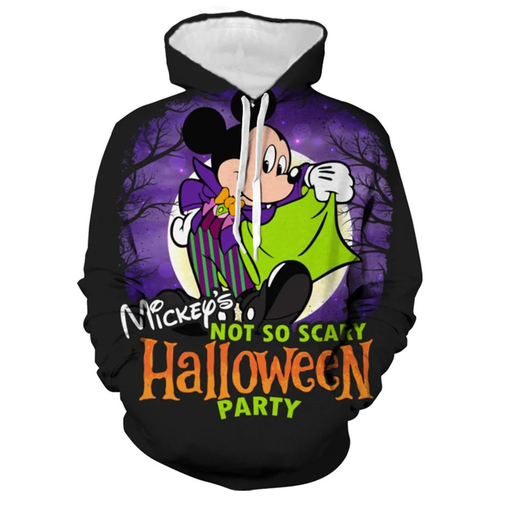 

New Halloween Collection Hoodie Men's Fall Long Sleeve Disney Brand Winnie the Pooh and Mickey 3D Printed Casual Sweatshirt