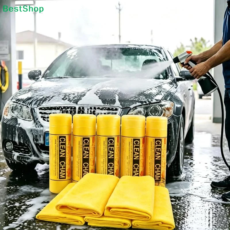 〔Z〕Multicolor Reusable Chamois Car Cleaning Cloths Super Absorbent Lint Free For Car Washing Home Use