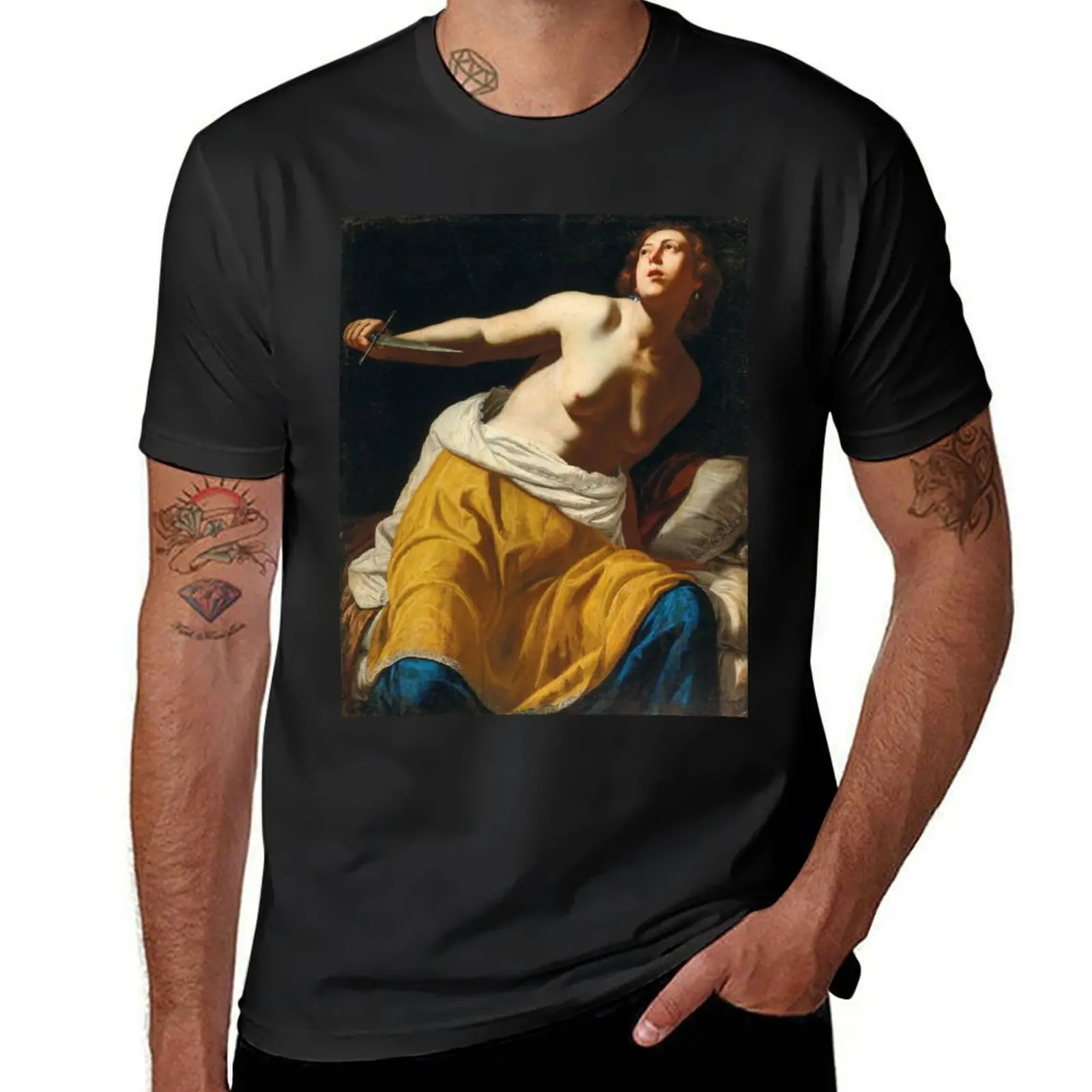 Lucretia by Artemisia Gentileschi, 1650 T-Shirt summer top graphic shirts plus size men clothing