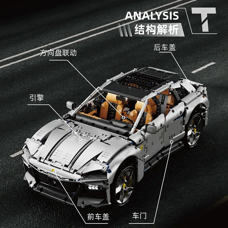 IN STOCK T5041 MOC Technical 1:8 RC Sports Car Building Blocks Model SUV Bricks Assembling Children's Toys Christmas Gift Set