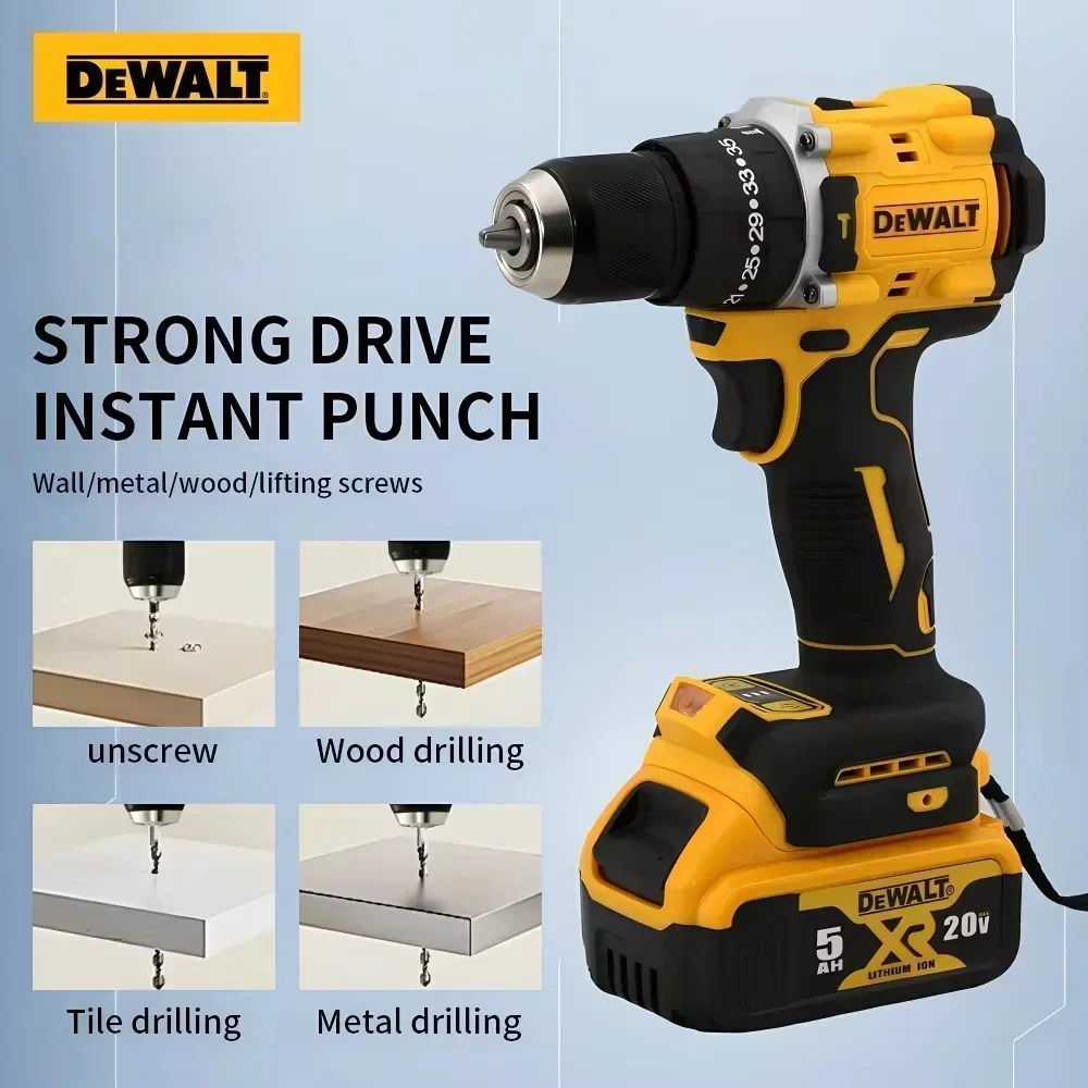 Dewalt DCD800 2000 об/мин аккумуляторная ударная дрель 1/2 дюйма бесщеточная электрическая отвертка литиевый электрический инструмент для батареи Dewalt 20 В