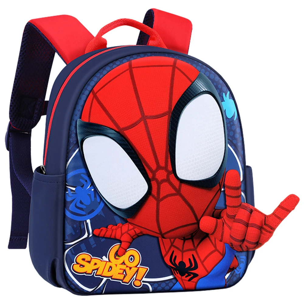 Disney 3D Spider Man Backpack for Children Cartoon Kindergarten Schoolbag Kids Cute Baby Ultra Light Waterproof Toy Storage Bags