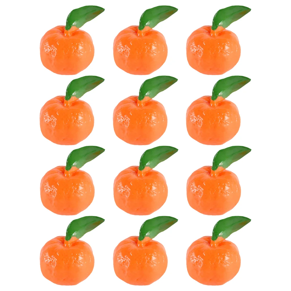 12Pcs Simulated Orange Fake Fruit Lifelike Fruit Decorations Fake Fruits Props Realistic Model Fruit Model