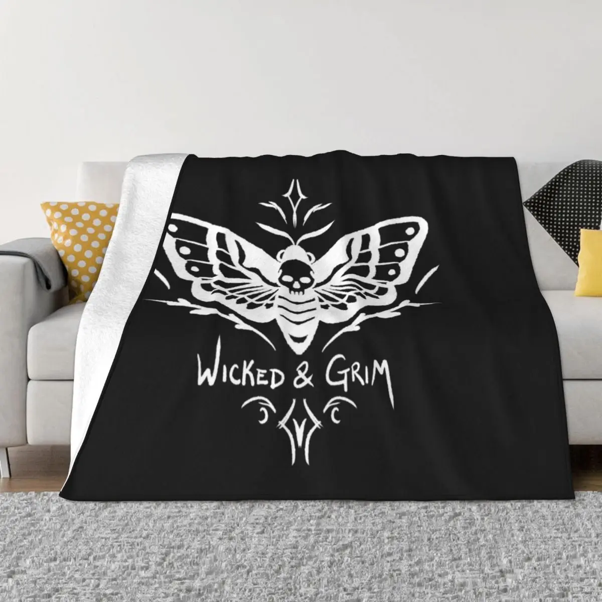 

Death Head Moth Design Throw Blanket Hairy Fashion Sofas warm for winter Blankets