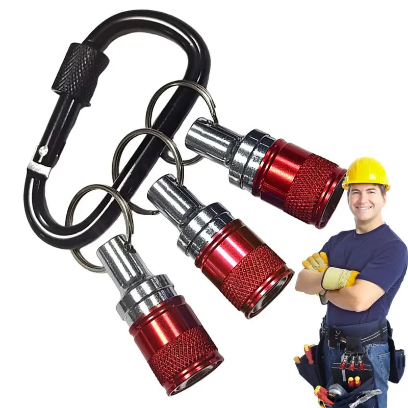 

Bit Holder Key Chain Pack Of 3 Socket Bit Organizer With Carabiner Screwdriver Accessories Extension Bar Nut Driver Carrier For