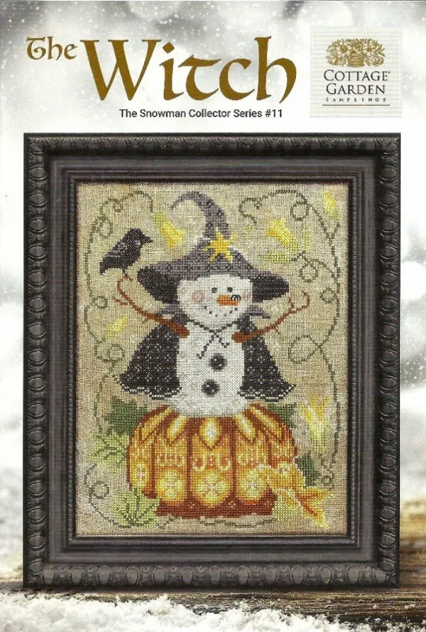 Snowman on Pumpkin 28-34 Embroidery Kits,Cross Ktitch Kits,Cotton Frabric DIY Homefun Embroidery Needle Work