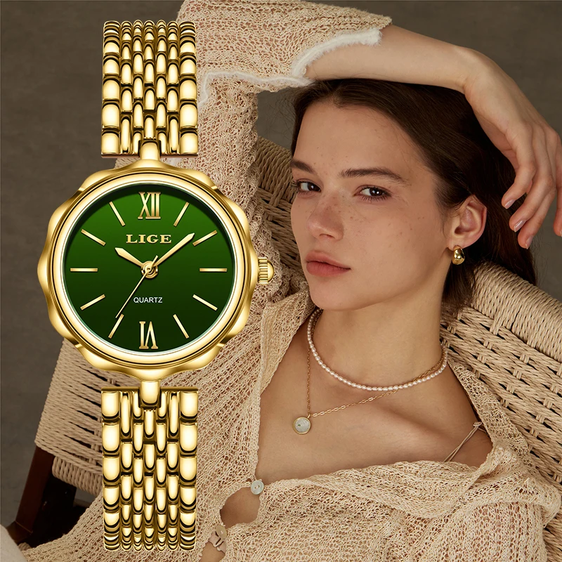 LIGE Elegant Luxury Woman Watch Fashion Classic Simple Casual Stainless Business Waterproof Quartz Bracelet Ladies Wristwatches